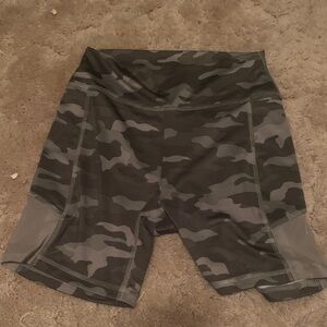 PINK Victoria's Secret Gray Camo High-Waist Bike Shorts